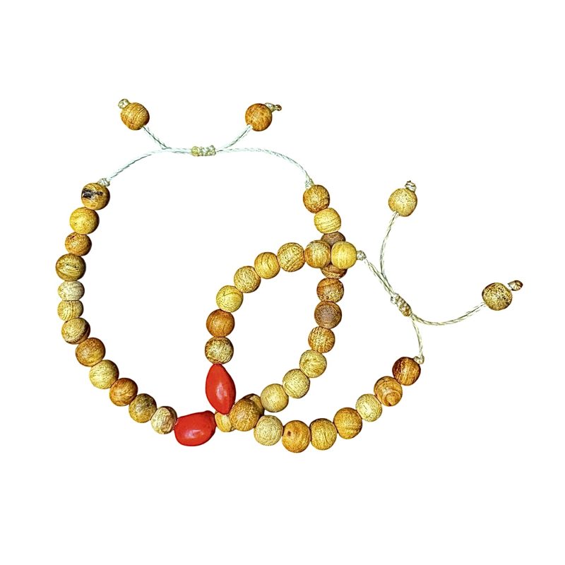 Duo Pulsera de Palo Santo para Adulto y Niño